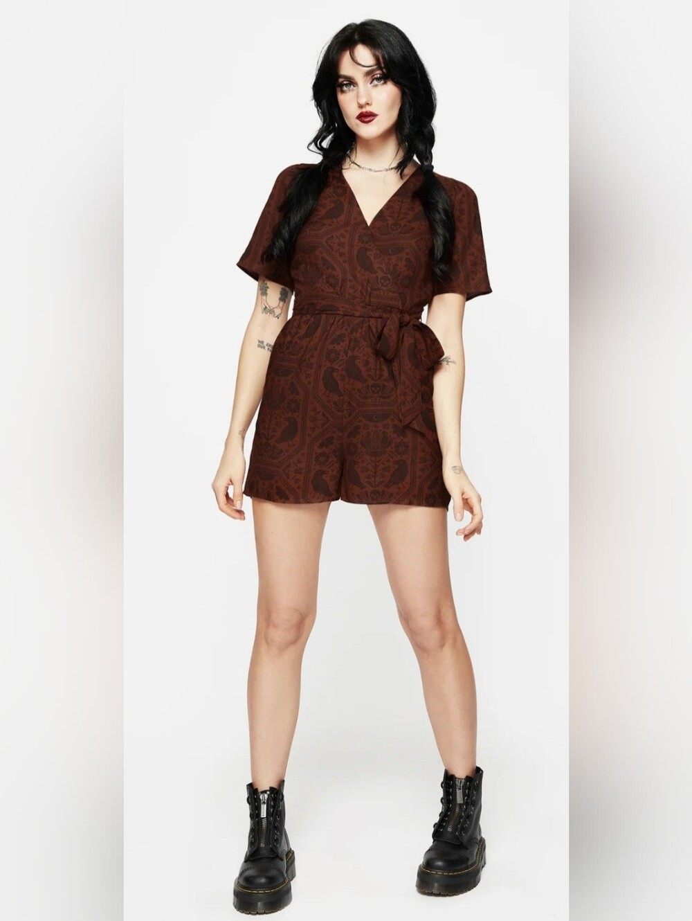 Disturbia Annabel Rust Romper NWT
